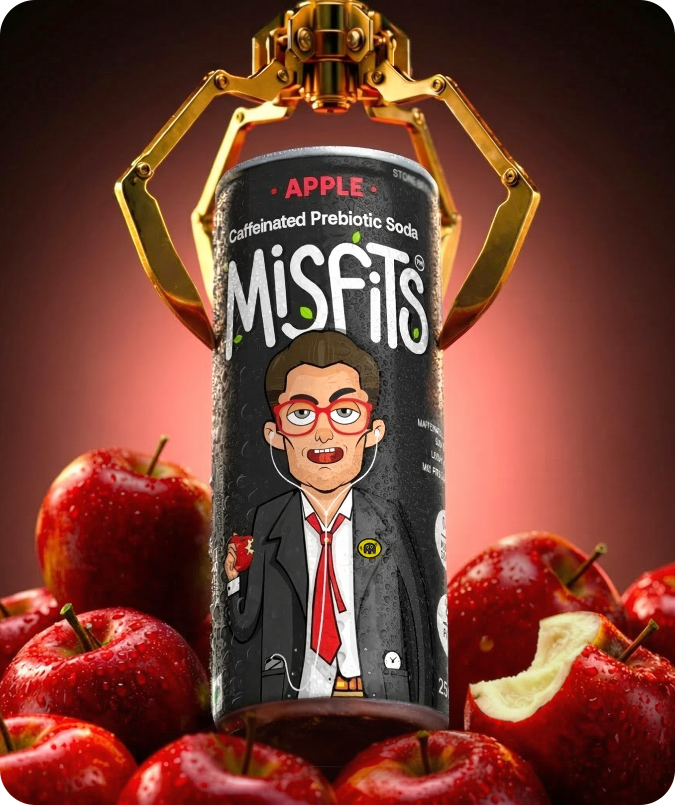 AmlyCity ダブルジップショートフーディ レッド りなてぃ MR. SNAPPLE - APPLE – Misfits